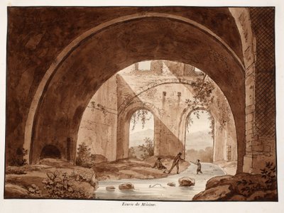The Stables of the Villa Maecenas, 1833 by Agostino Tofanelli